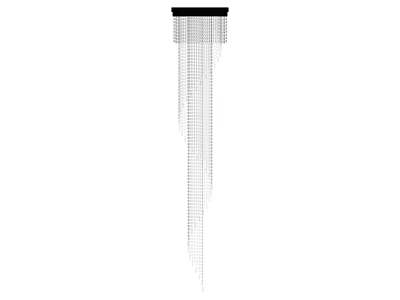 Elegant Modern Crystal Chandelier Featuring Hanging Crystals And Long Pendant Design 3d model