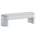 Modern Geometric Pattern Upholstered Sofa Bench In Two Distinct Color Schemes For Living Room Decoration