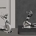 Poliform Elliptical Fitness Equipment Stylish Modern Design Indoor Display Showcase