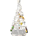 Spiral Shaped Decorative Stand Featuring Wine Bottles And Festive Decorations With Lights