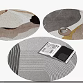 Round Carpets With Diverse Patterns And Textures For Modern Home Decor 3d model