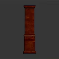 Classic Red Wooden Bookcase With Glass Door Books And Carved Cabinet Details