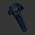 Blue Modern Device Handle Part With Circular Opening And Protrusions 3d model