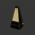 Classic Black Metronome with Yellow Dial and Accurate Scale for Daily Use