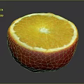 Fresh Sliced Orange With Vibrant Yellow Flesh And Red Skin Healthy Fruit
