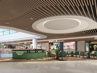 Commercial mall catering 3d model