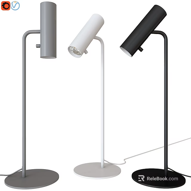 Modern Minimalist Table Lamps in Gray White Black for Home Office Decor 3d model 