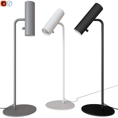 Modern Minimalist Table Lamps in Gray White Black for Home Office Decor 3d model