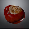 Red Fruit Showing White Mold Growth On Decayed Surface As Household Item