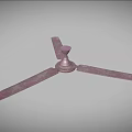Modern Ceiling Air Conditioner Fan With Three Dark Blades And Efficient Cooling