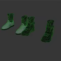 Gray And Black High Top Shoes With Textured Upper Fashionable Footwear