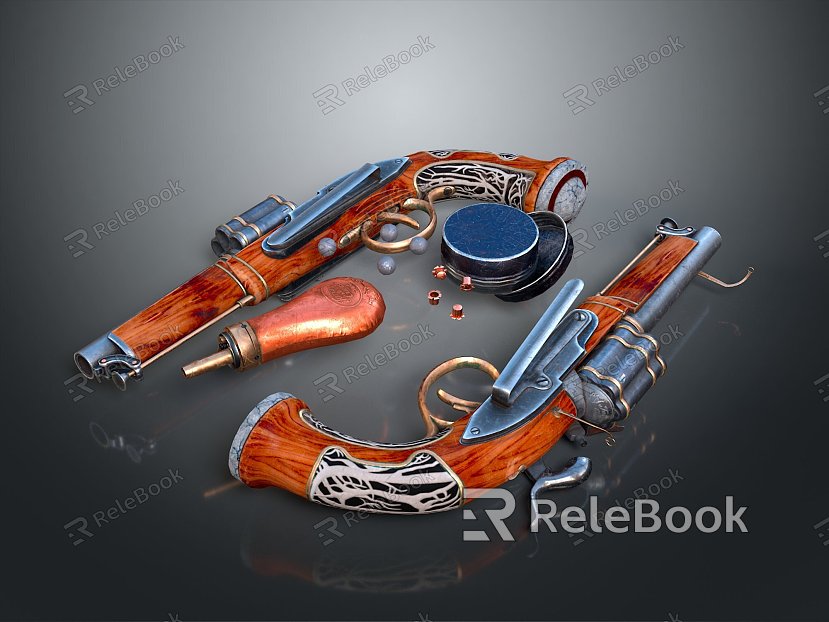 Retro Pistol Retro Gun Short Gun Pistol Modern Weapon Hot Weapon Hot Weapon Gun Military model