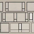 Modern floor-to-ceiling window sliding window casement window bay window balcony window system window frame broken bridge aluminum window 3d model