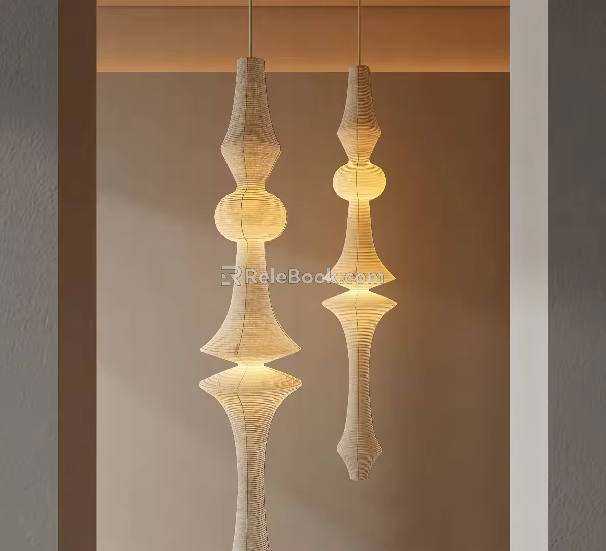 Pendant lamp Paper chandelier 3d model