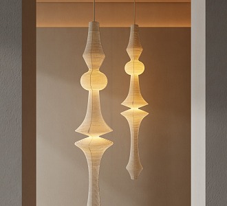 Pendant lamp Paper chandelier 3d model