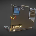Futuristic Laptop Featuring Digital Dashboard Circuit Board And Tech Interface 3d model