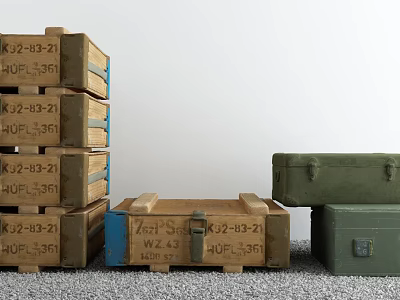Modern ammunition box ammunition depot equipment box 3d model