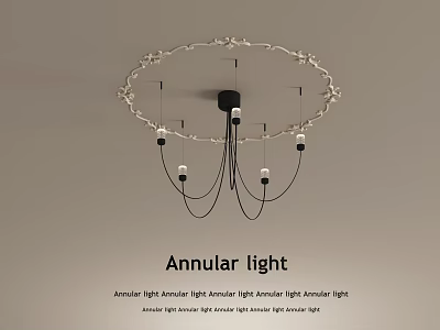 French retro chandelier iron chandelier 3d model