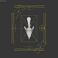 Black Stealth Fighter Jet With Spiral Exhaust Structure And Maintenance Ladder