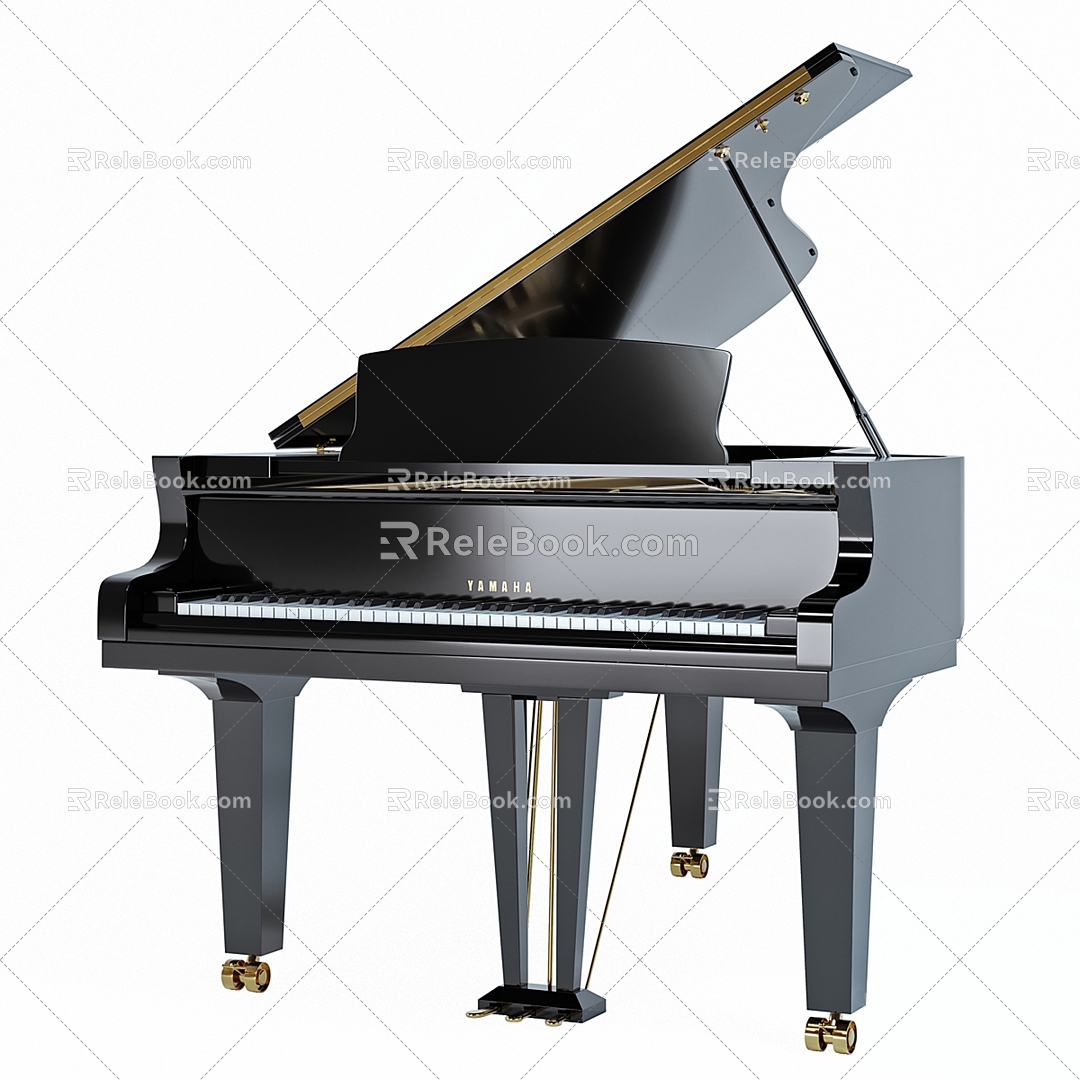 Light Luxury Piano 3d model