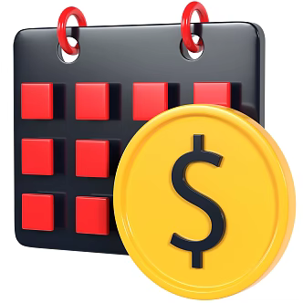 Modern Calendar Gold Coin Currency Cartoon Japanese Coin 3d model