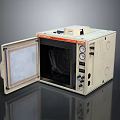 Industrial Oven With Open Door Showing Interior Components And Control Panel Gauges
