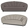 Modern Multiplayer Sofa Muranti Curved Sofa 3d model