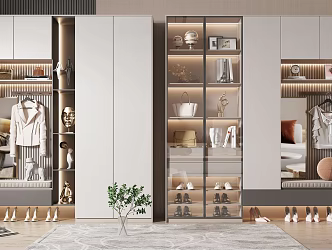 Modern shoe cabinet 3d model