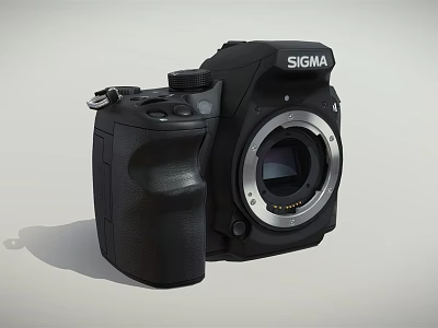 SIGMA Professional Black Digital Camera Body With Ergonomic Grip And Sleek Design 3d model