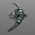 Futuristic Mechanical Structure With Rotating Gears Metallic Joints And Mechanical Appendages