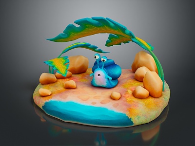 Snail Cartoon Snail Small Snail Reptile Cold Blooded Animal Reptile 3d model