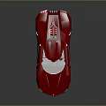 Red Sports Car Featuring Futuristic Aerodynamic Design Unique Exterior And Sleek Wheels