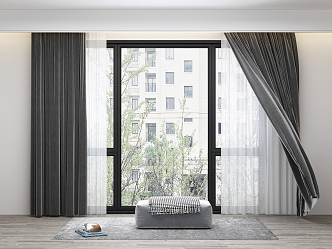 Modern Curtains 3d model