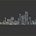 Future Architecture Urban Cityscape With Tall Modern Buildings And Green Connections