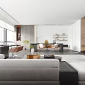 Modern Office Interior With Open Workspace Comfortable Furniture And Large Windows