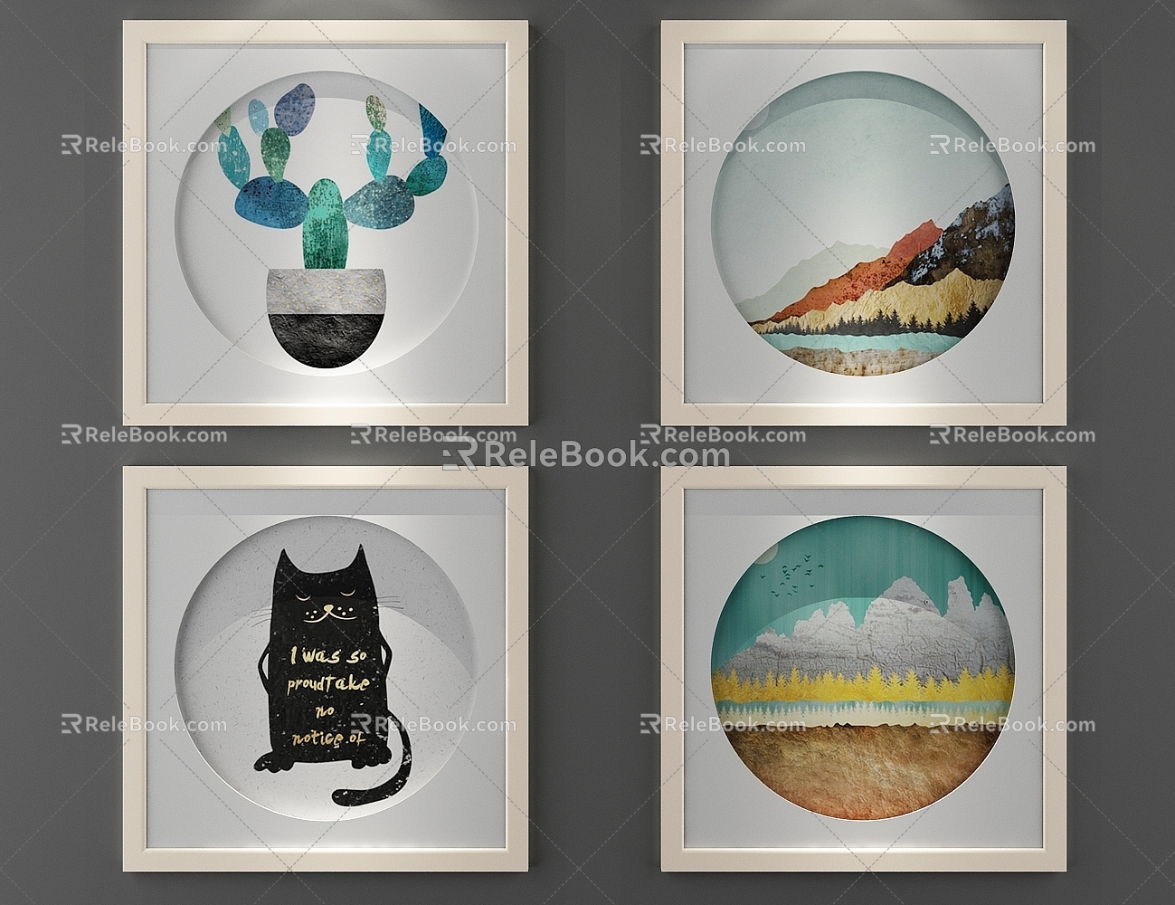 Personalized decorative painting 3d model