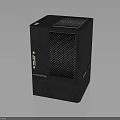 Black Modern PC Tower Case With Mesh Front Panel And Control Buttons
