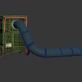 Portable Industrial Dehumidifier Machine With Long Flexible Hose Control Panel And Wheels