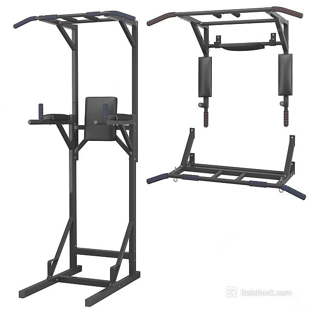Heavy Duty Adjustable Home Gym Equipment With Squat Rack And Lifting Platform 3d model 