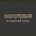 Traditional Rustic Wooden Pavilion With Thatch Roof And Wooden Support Columns