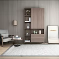 Modern bookcase 3d model