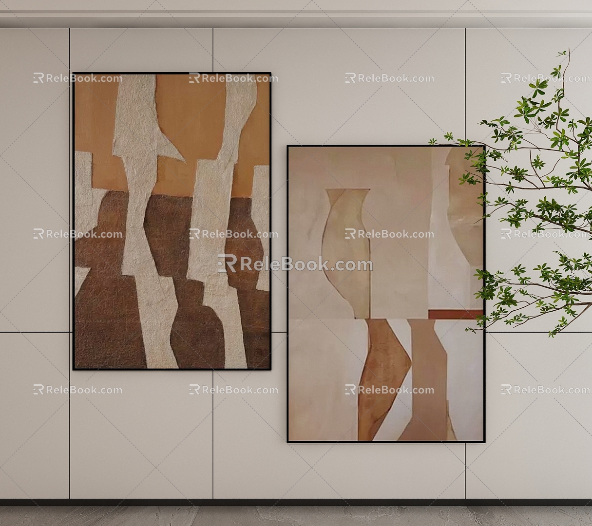 Modern Decorative Hanging Painting 3d model