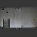 Abandoned Old Building Room With Broken Windows Debris And Dust During Demolition 3d model