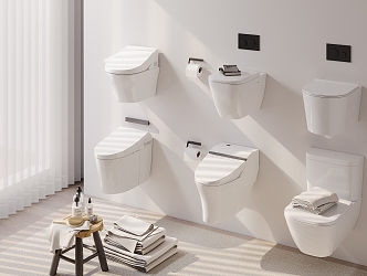 Modern toilet 3d model