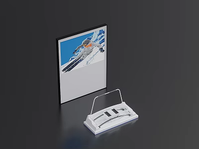 Tech Exhibition Hall With Modern Digital Screen And Interactive Display Stand 3d model