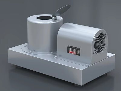 Industrial Equipment Silver Metal Structure With Fan Cooling System And Control Panel 3d model