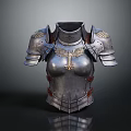 Ornate Medieval Armor Breastplate With Wing Decorations Metallic Details And Shoulder Plates