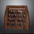 Elegant Wooden Curved Bookcase Furniture With Multiple Shelves Filled With Books