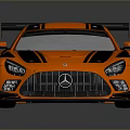 Orange And Black Racing Car With WHEELS Logo Rear Wing Striped Design And Number 11