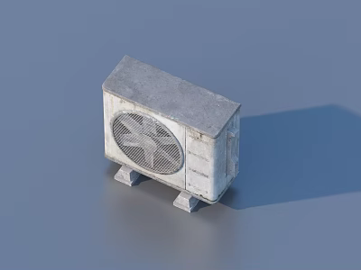 Gray Daily Use Air Conditioner Outdoor Unit With Grille Design And Sturdy Legs 3d model